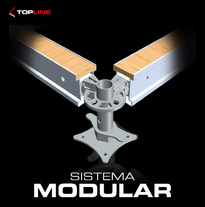 Conoce nuestros sistemas modulares: udeck, uscaffold, armables de acuerdo a tus necesidades  Diferentes sistemas que permiten nivelar terrenos irregulares, portapantallas, creacion de mamparas, andamios, etc