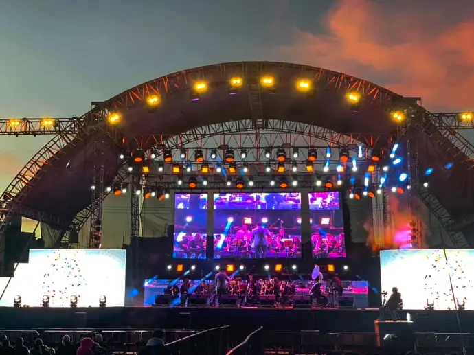 Estructura de aluminio para escenarios de gran formato 